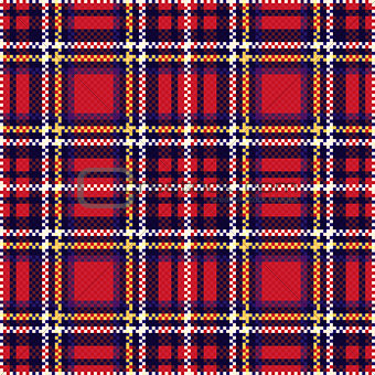 Seamless checkered pattern in red and blue