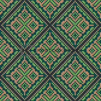 Seamless knitting square pattern
