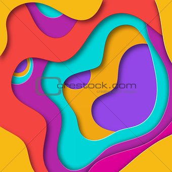 3D abstract background with paper cut shapes. Vector design layout for business presentations, flyers, posters.