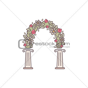 Decorative flower arch.