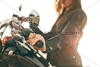 Girl on a motorcycle