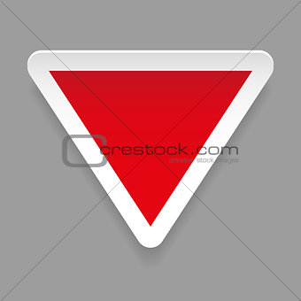 Empty sticker triangle
