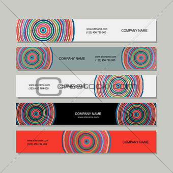 Banners set, abstract circles design