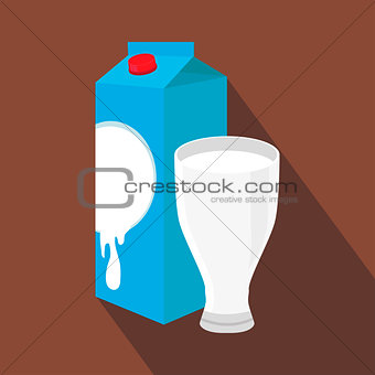 Milk and cup isolated , vector illustration.