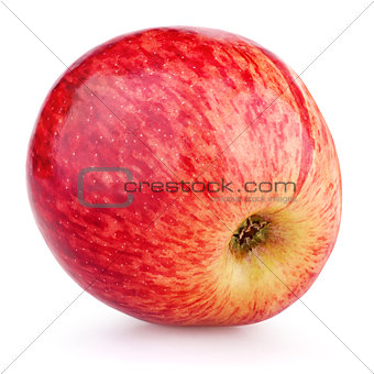ripe red apple fruit isolated on white