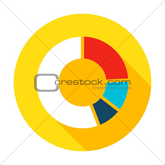 Infographic Pie Flat Circle Icon
