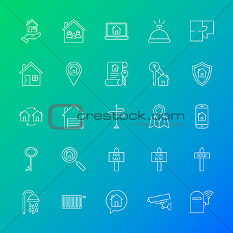 House Line Icons