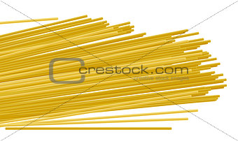 Italian raw pasta spaghetti realistic vector