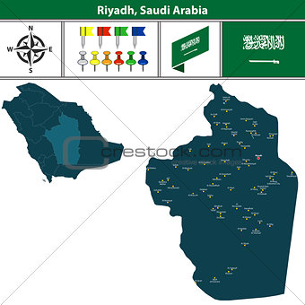Map of Riyadh, Saudi Arabia