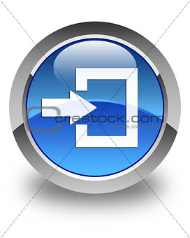 Login icon glossy blue round button