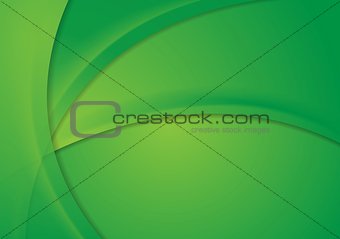 Abstract bright green corporate wavy background