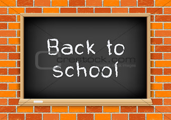 Back to school blackboard brick