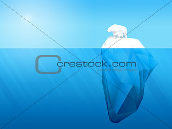 Polygonal bear on iceberg