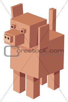 cubical dog cartoon character