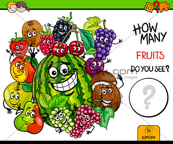counting fruits educational activity