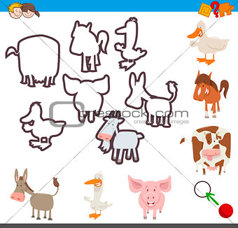educational activity of matching shapes