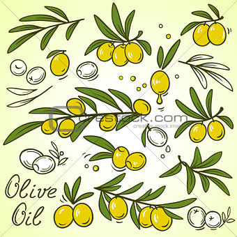 olive brances set