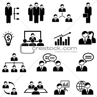 Management and business web icon set