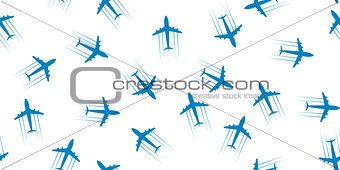 Airplane seamless background
