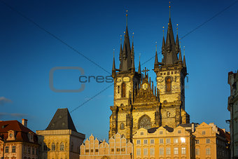 Church of Our Lady before Tyn at Old Town square in Prague, Czec