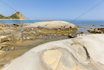 Beach rocks in Karpasia, island of Cyprus