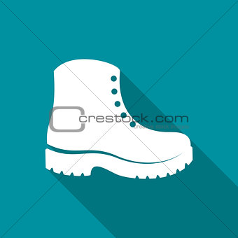 Simple white vector boots icon