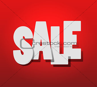 hot Sale. White text SALE on red background