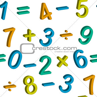 Seamless pattern with numbers