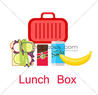 Lunch box vector.
