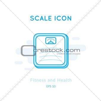 Scales icon isolated on white.