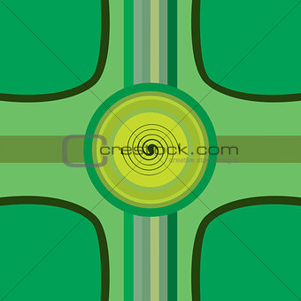 Abstract design background with curves and circles 