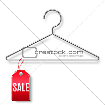 Clothes Hanger with Sale Tag