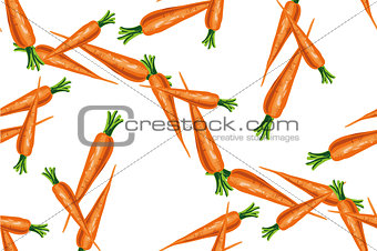 Seamless pattern with carrots. Vector illustration