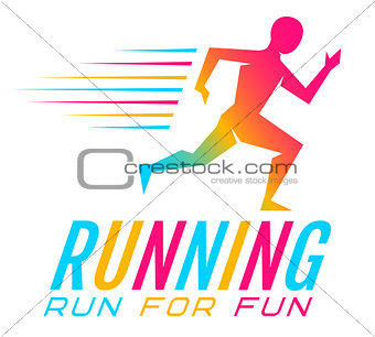 Vector colorful runner.