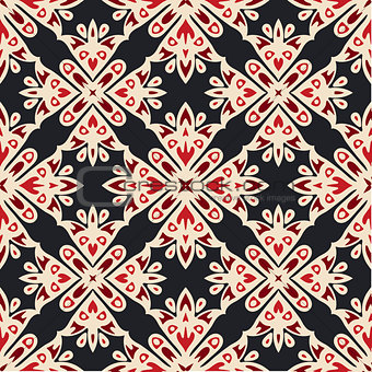 Luxury star Damask seamless tiled motif pattern
