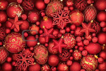 Christmas Red Bauble Decorations