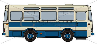 Retro blue bus