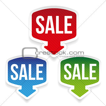 Sale label set vector