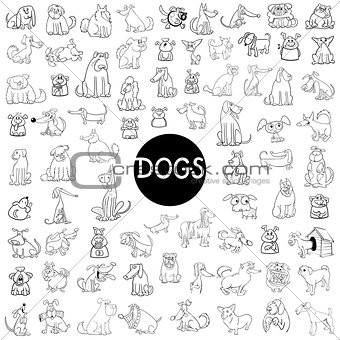 dog characters large set