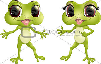 Beautiful humanoid frog