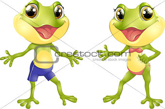 Beautiful humanoid frog