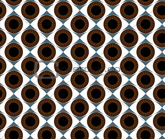 Seamless pattern brown eyes