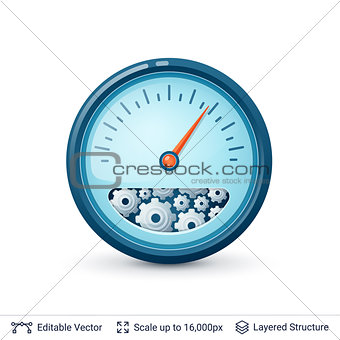 Speedometer with gears.