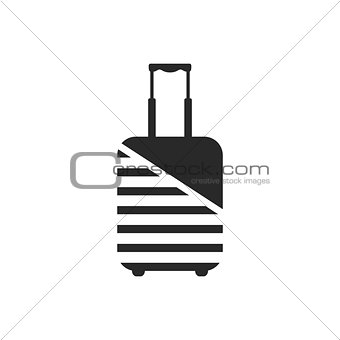 Logo of luggage wrapped by protective coating