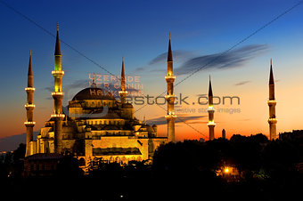 Illuminated Blue Mosque