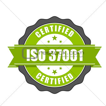 ISO 37001 standard certificate badge - Anti-bribery management s