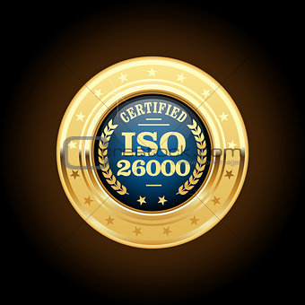 ISO 26000 standard medal - Social responsibility