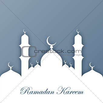 Ramadan kareem greeting card template