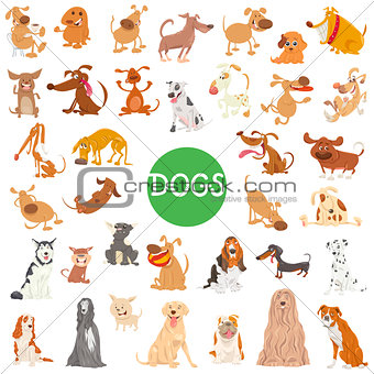 cute dog characters big set