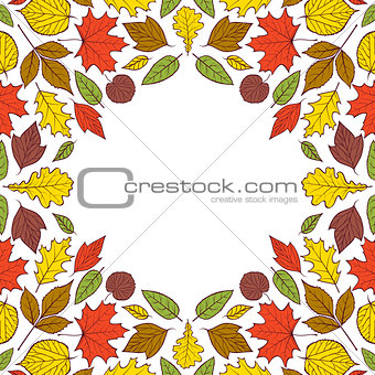 Pattern with autumn leaves